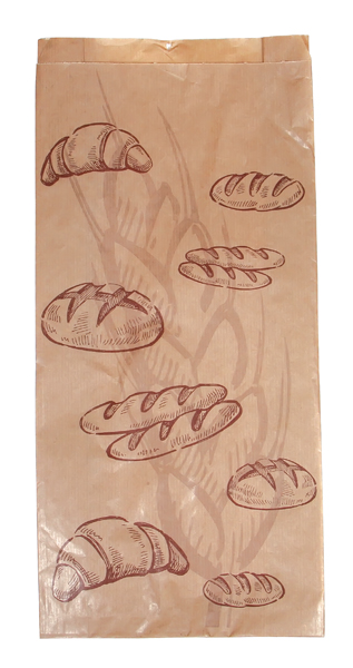 Bakkerijvouwzak 20x7x42cm, 40g/m², Neutrale druk