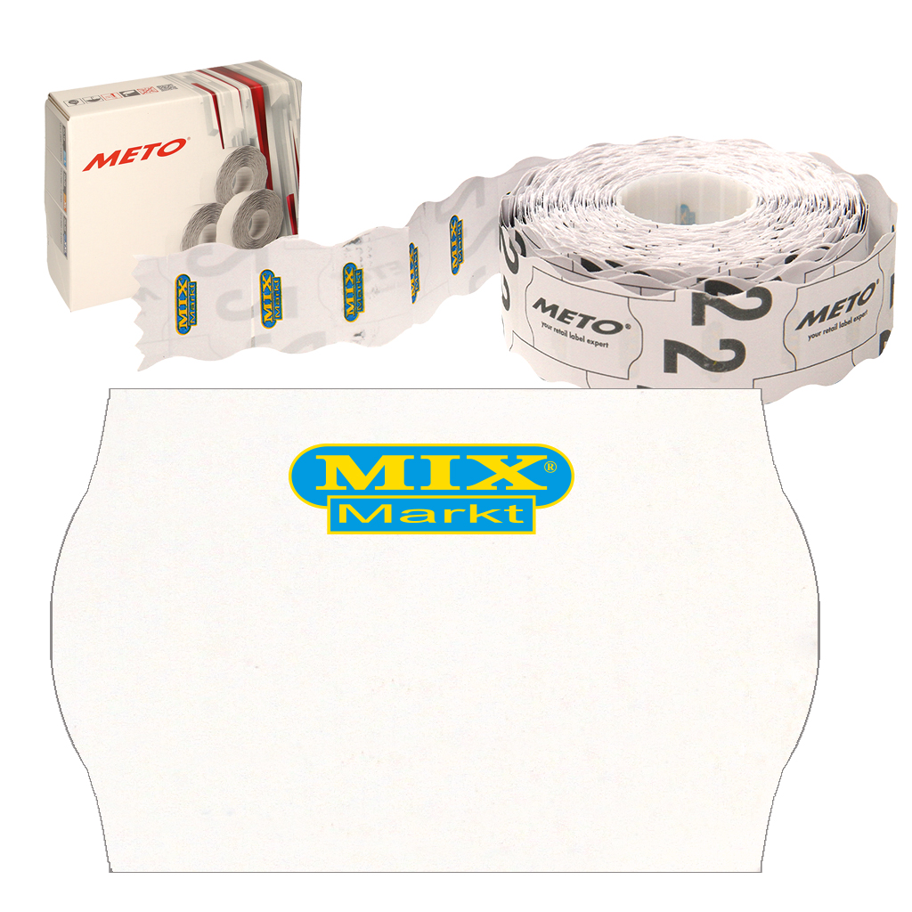 Etiketten voor handprijslabels met "Mixmarkt"-logo 26X16 WS GUM.2 1/2 Karton Kl 6242499