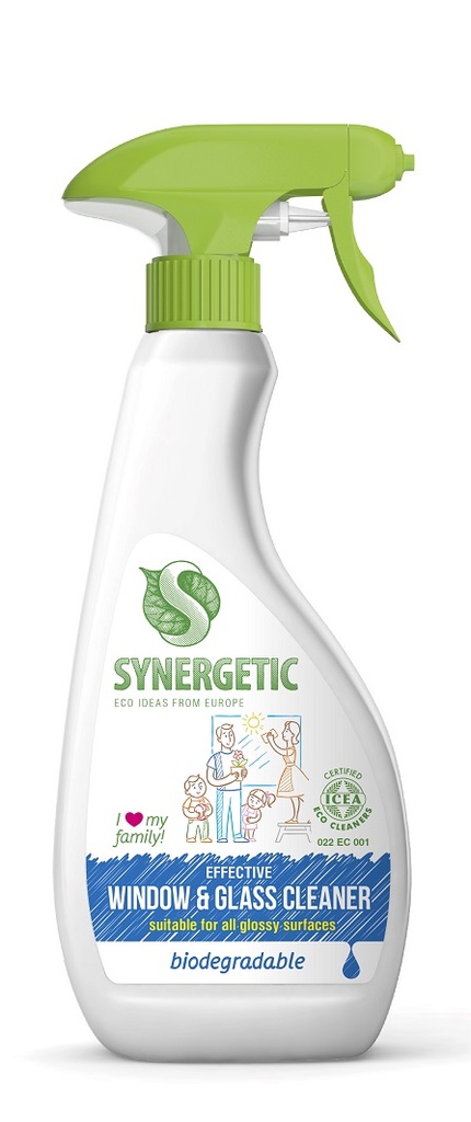 Synergetisch biologisch afbreekbare glas- en spiegelreinigin