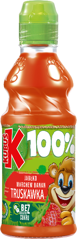 Kubus aardbei appel en banaan
