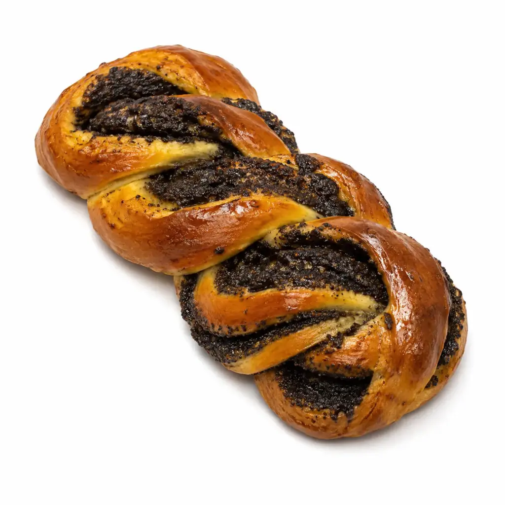 Gebak vlecht met maanzaad