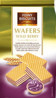 Wafels met bosbessencrèmevulling