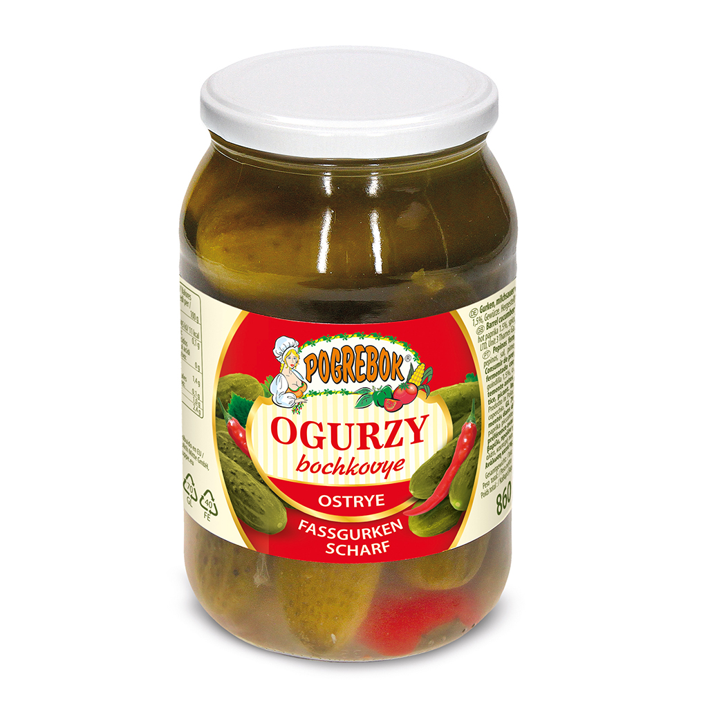 "Pogrebok" Augurken melkzuur gefermenteerd pikant 860 g