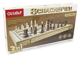 Bordspel 3 in 1, Schaak, Dam, Backgammon