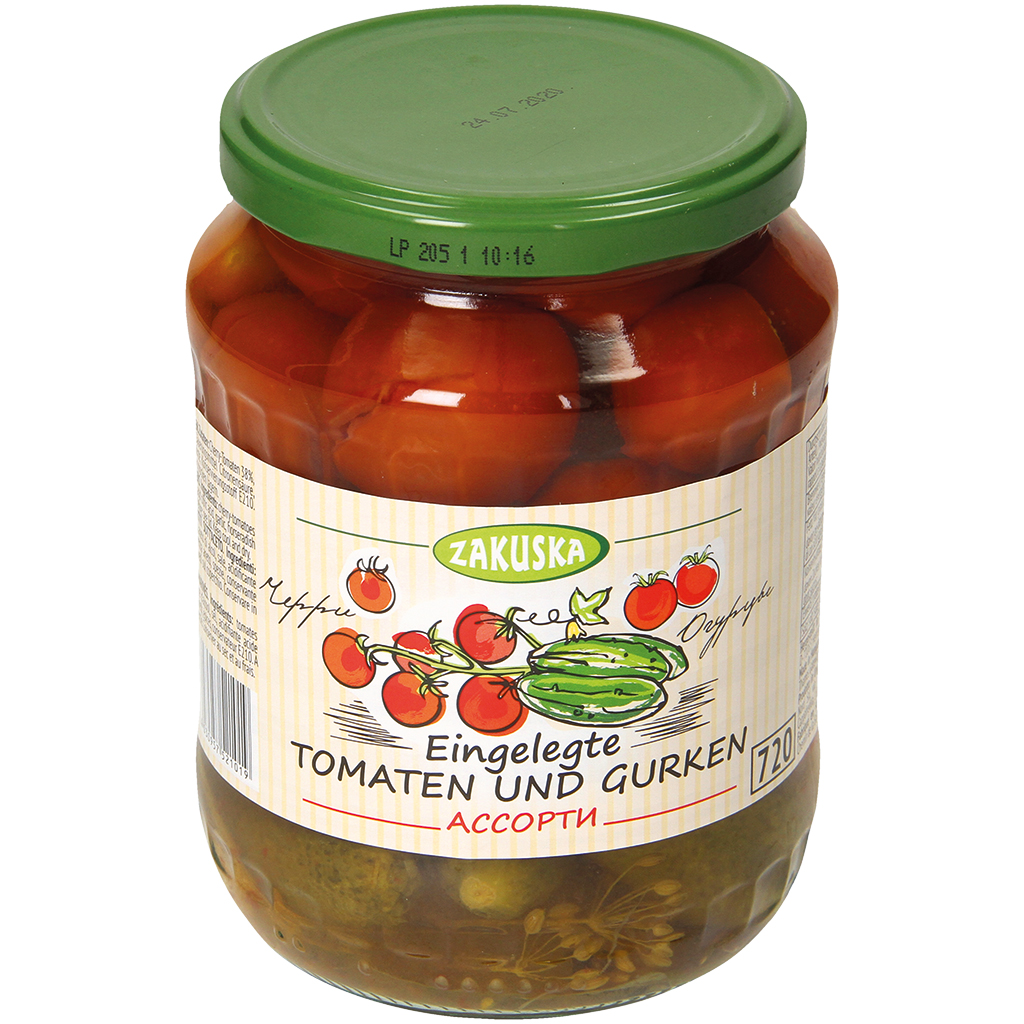 "Zakuska" Tomaten en augurken gemarineerd 680 g