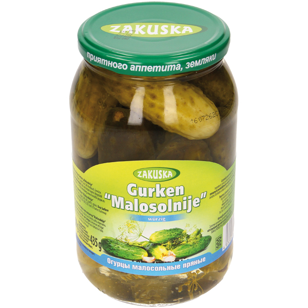 "Zakuska" Augurken licht gezouten Malosolnye 850 g