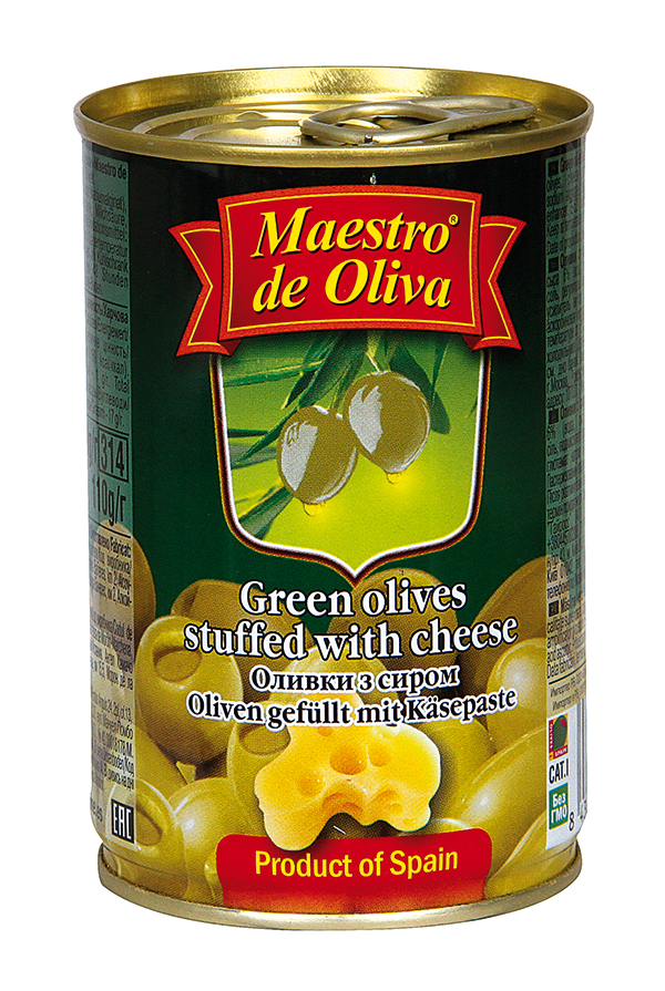 "Maestro de Oliva" Groene olijven gevuld met kaas 314 ml