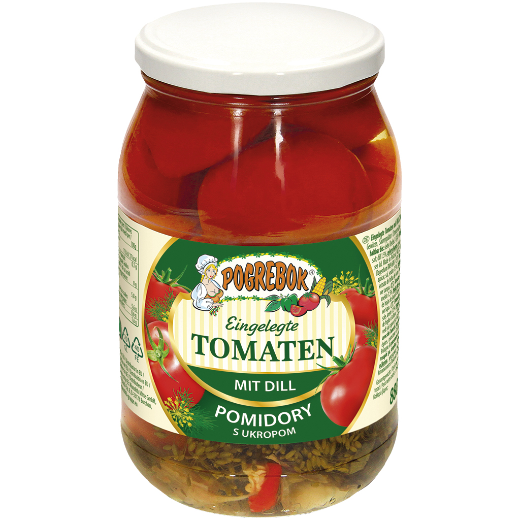 "Pogrebok" Tomaten met dille gemarineerd 880 g