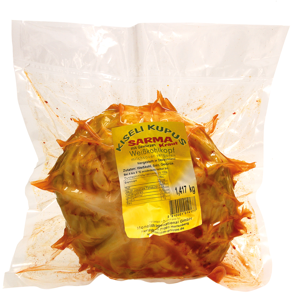 Witte koolkop gefermenteerd gekruid Kiseli kupus 1 kg