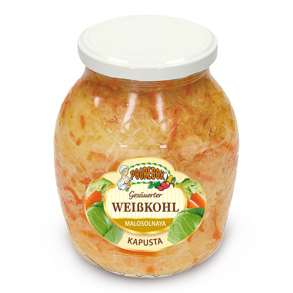"Pogrebok" Witte kool licht gezouten Malosolnaya 860 g