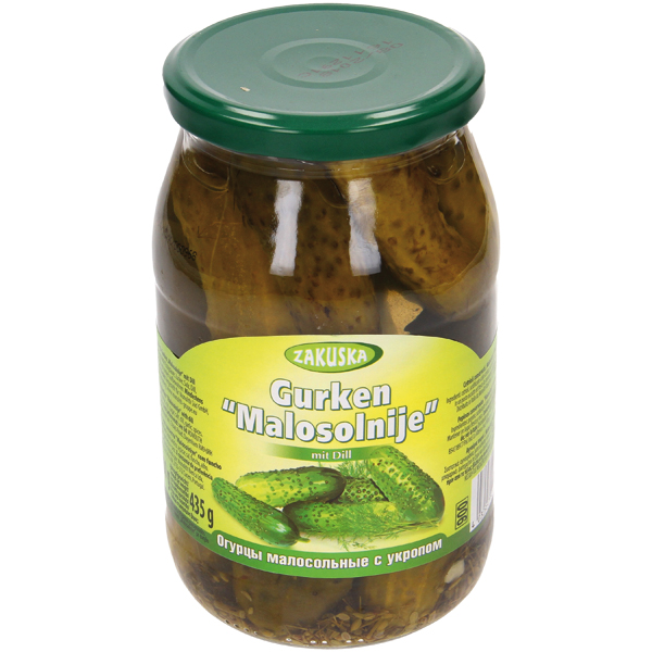 "Zakuska" Augurken met dille Malosolnye 850 g