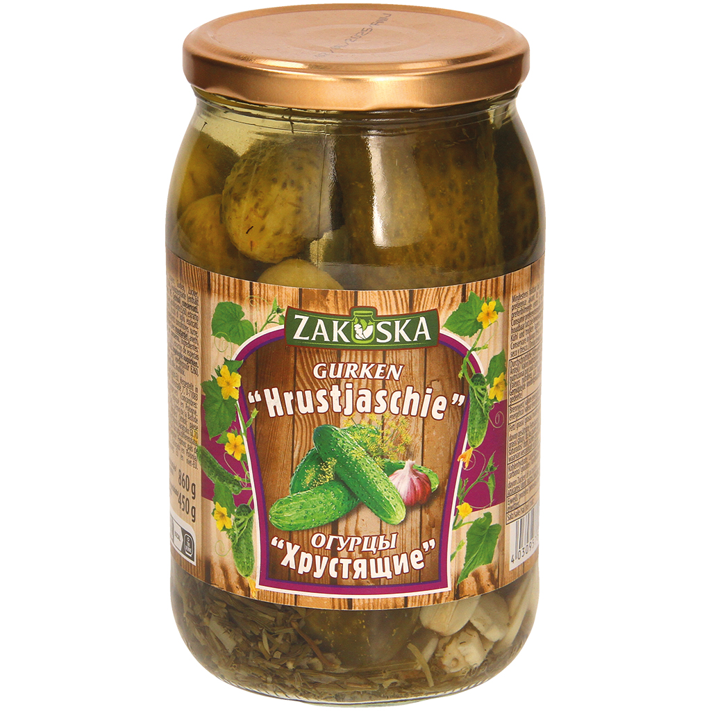 "Zakuska" Augurken gemarineerd Hrustjashchie 900 ml