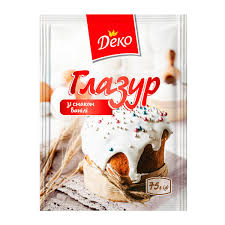 Deko vanille suiker glazuur voor kulich