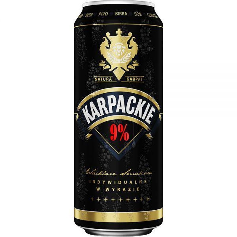 Karpackie bier 9% blik 0.5L