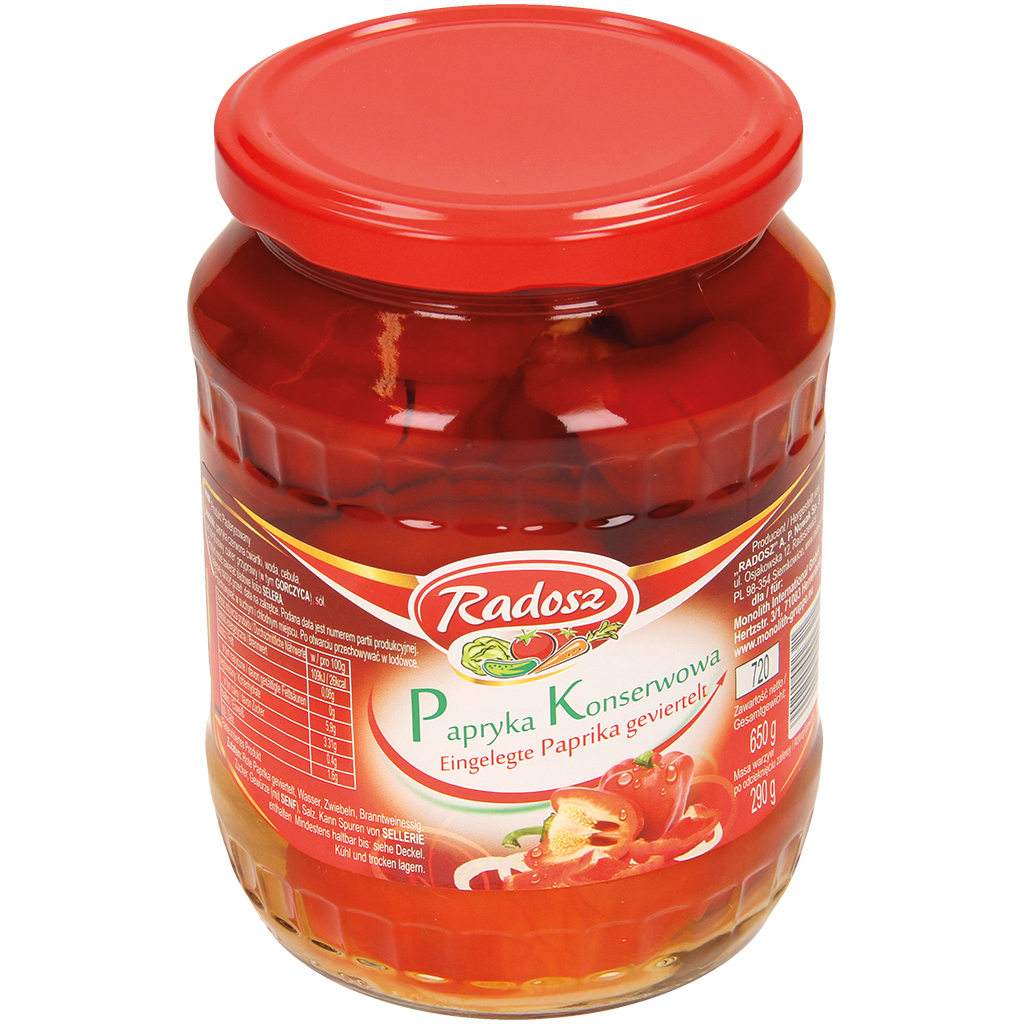 "Radosz" Paprika in vieren gemarineerd 720 ml