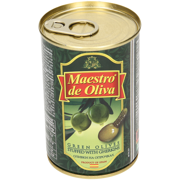 "Maestro de Oliva" Groene olijven gevuld met augurk 314 ml
