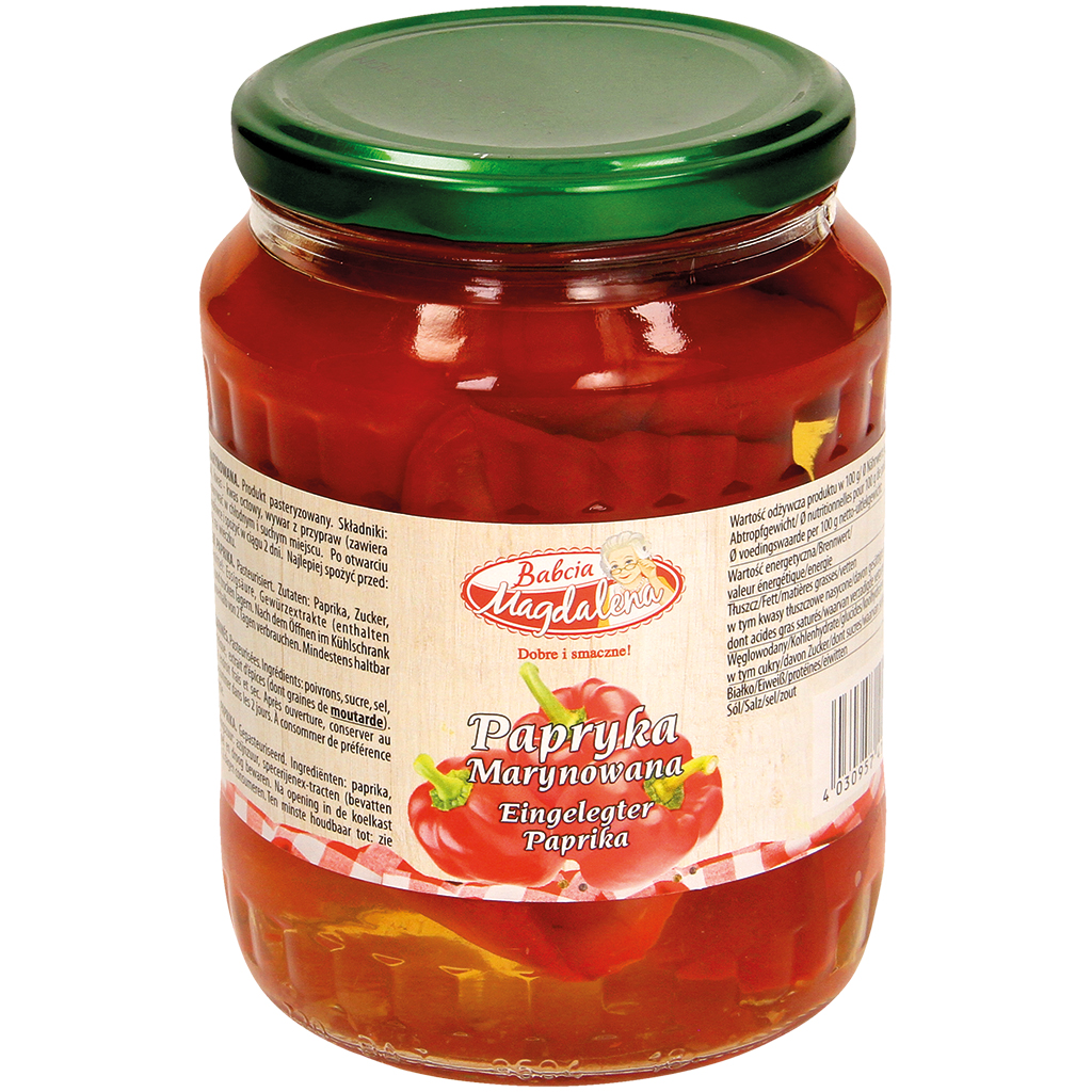"Babcia Magdalena" Paprika gemarineerd Papryka marynowana 660 g