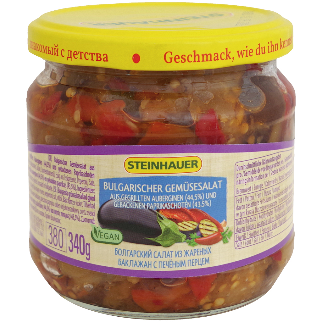 "Steinhauer" Bulgaarse salade gegrilde aubergine 340 g
