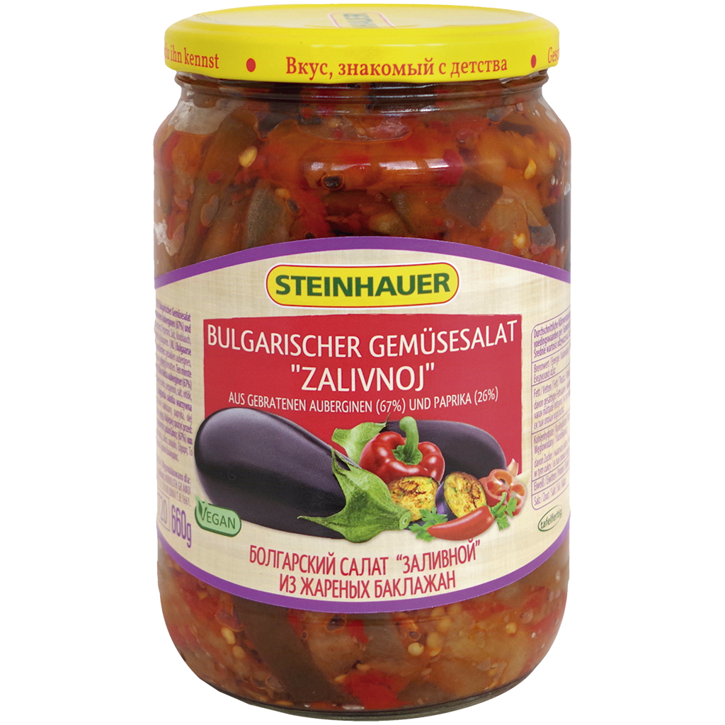 "Steinhauer" Bulgaarse salade Zalivnoy aubergine en paprika 720 ml