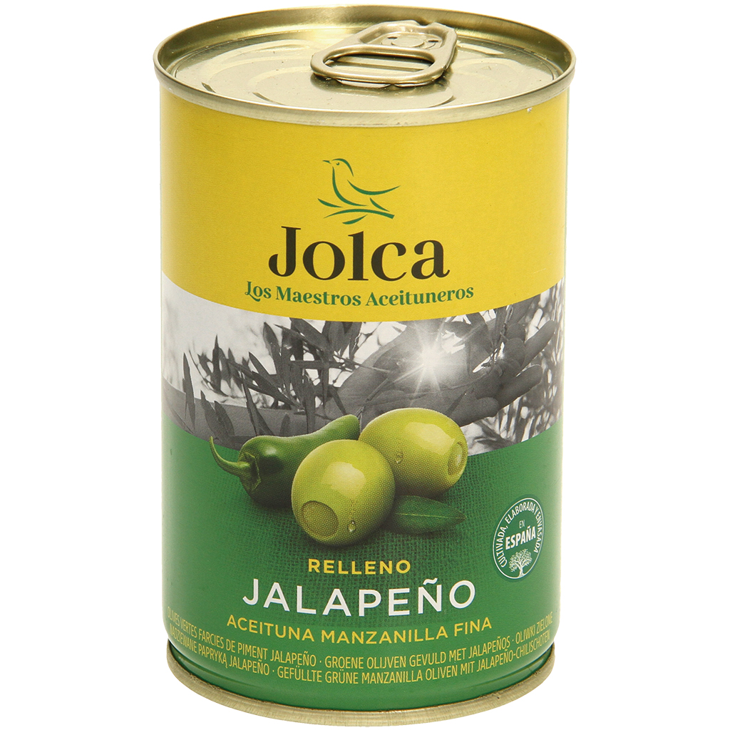 "Jolca" Groene olijven gevuld met jalapeño 300 g