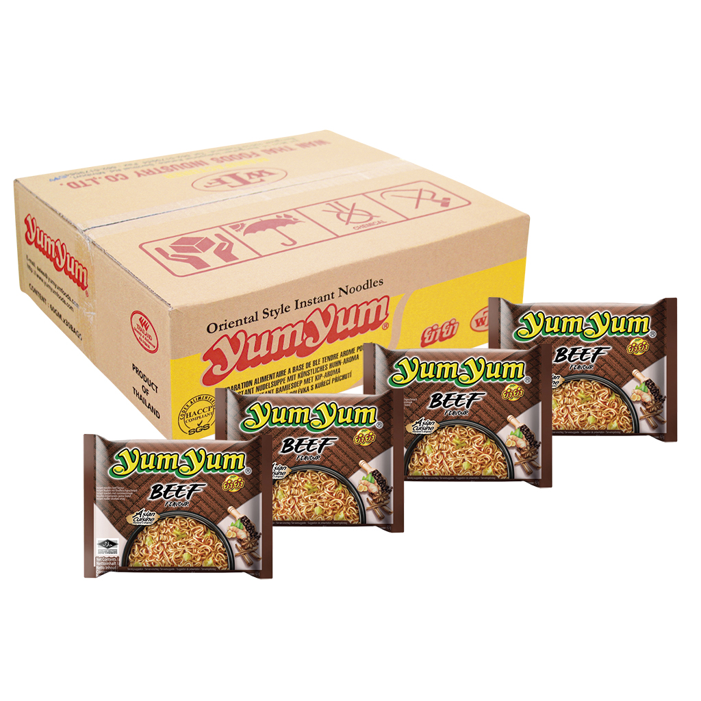 Instant noedels met rundvlees smaak "Yum-Yum", 30 x 60g
