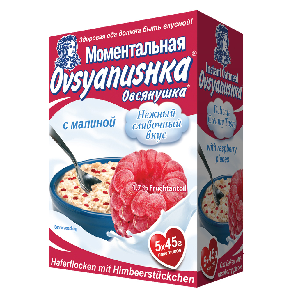 "Ovsyanushka" Havervlokken met framboos in porties 225 g