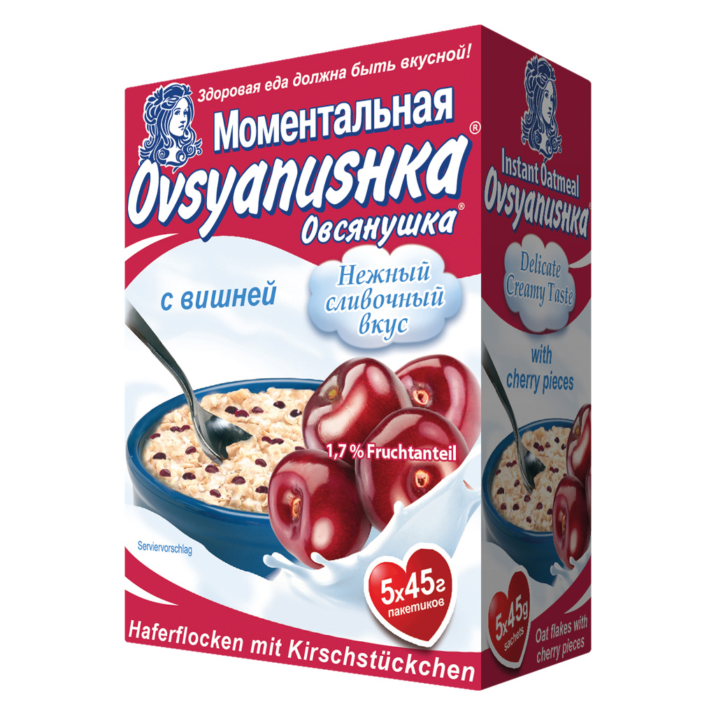 "Ovsyanushka" Havervlokken met kers in porties 225 g
