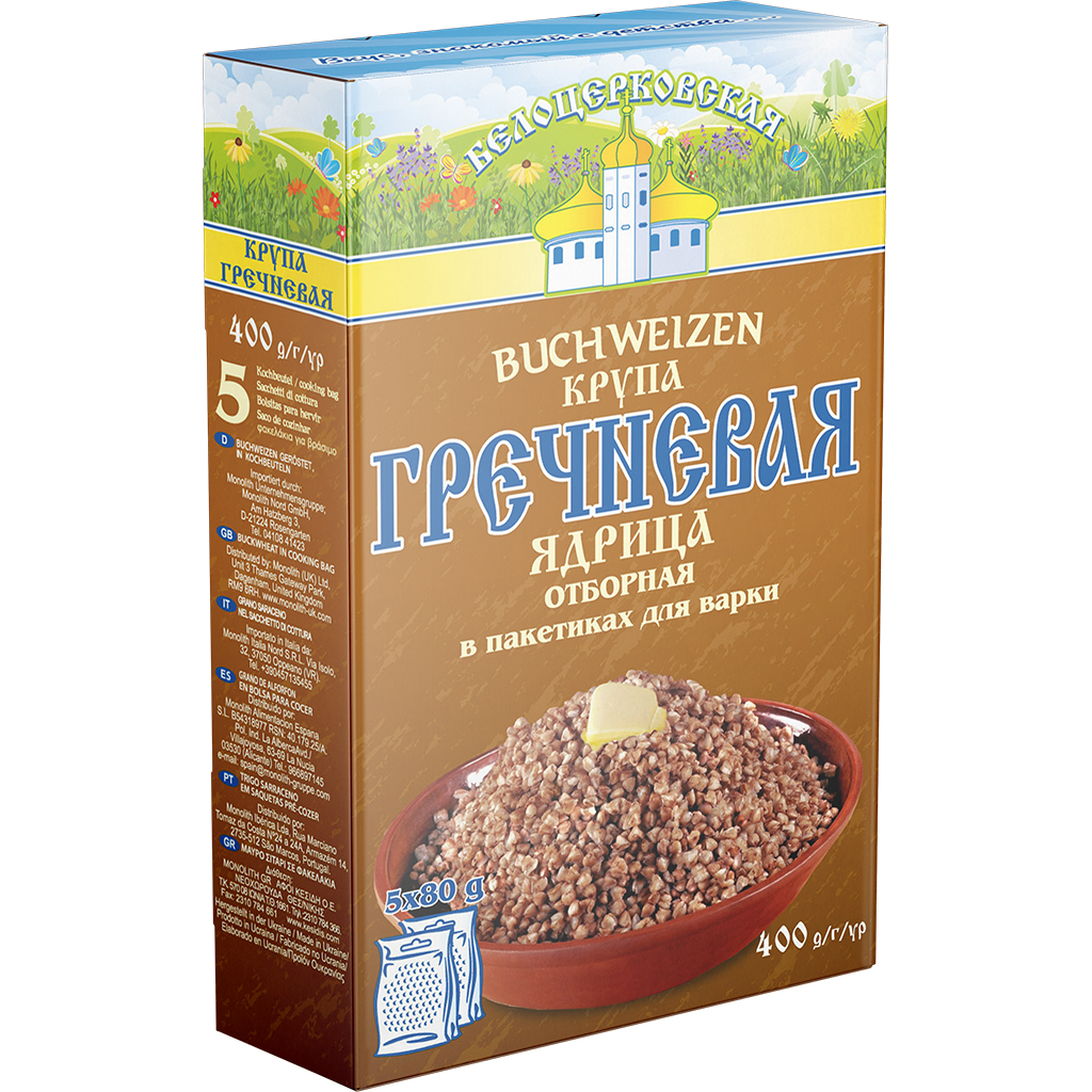 "Belozerkovskaya" Boekweitgrutten in kookzakjes 400 g