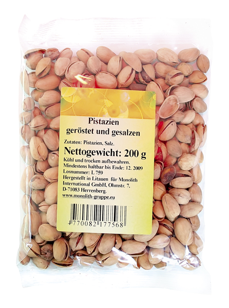 Geroosterde en gezouten pistachenoten