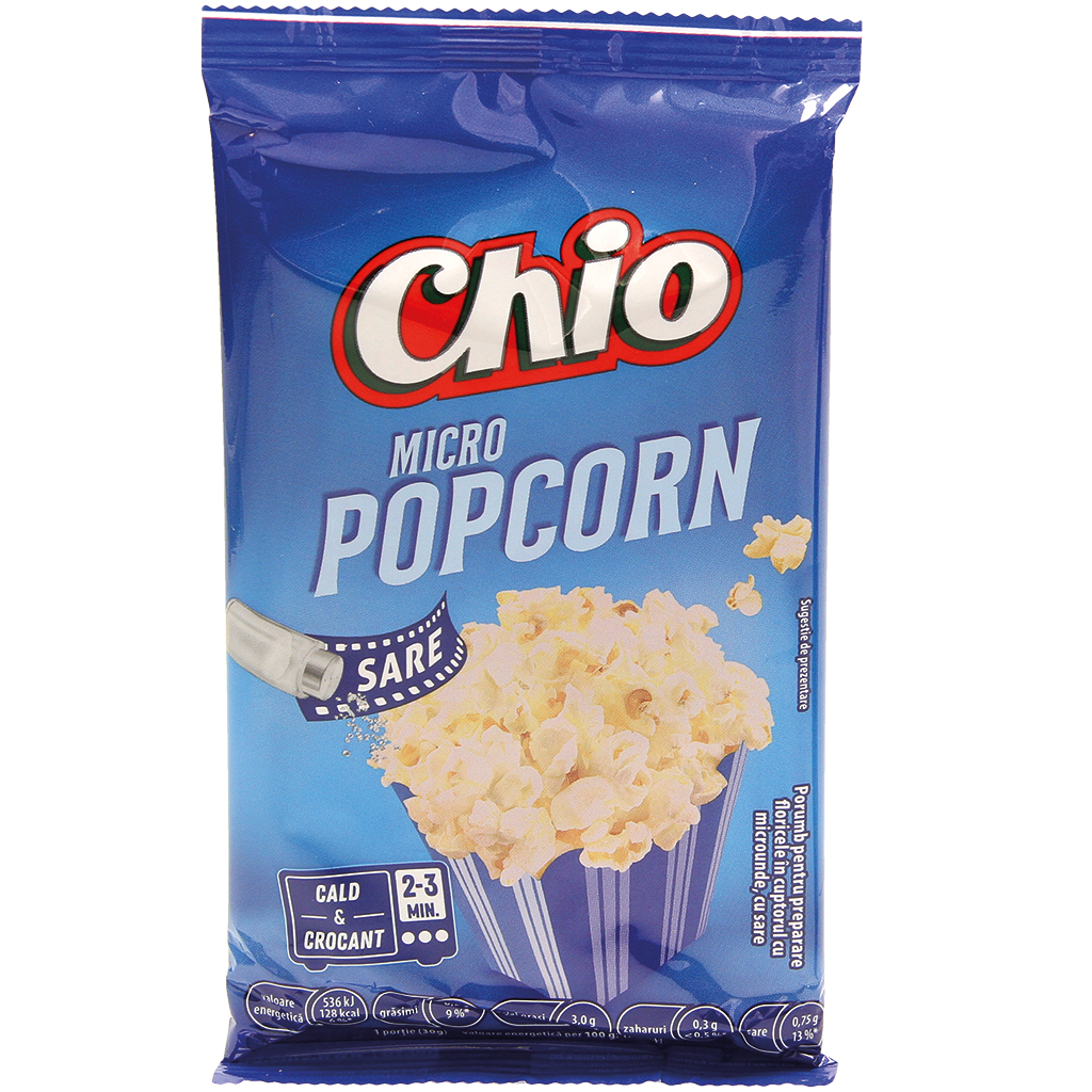 "Chio micro popcorn extra cascaval" Зерно кукурузы для приготовления попкорна со вкусом сыра.