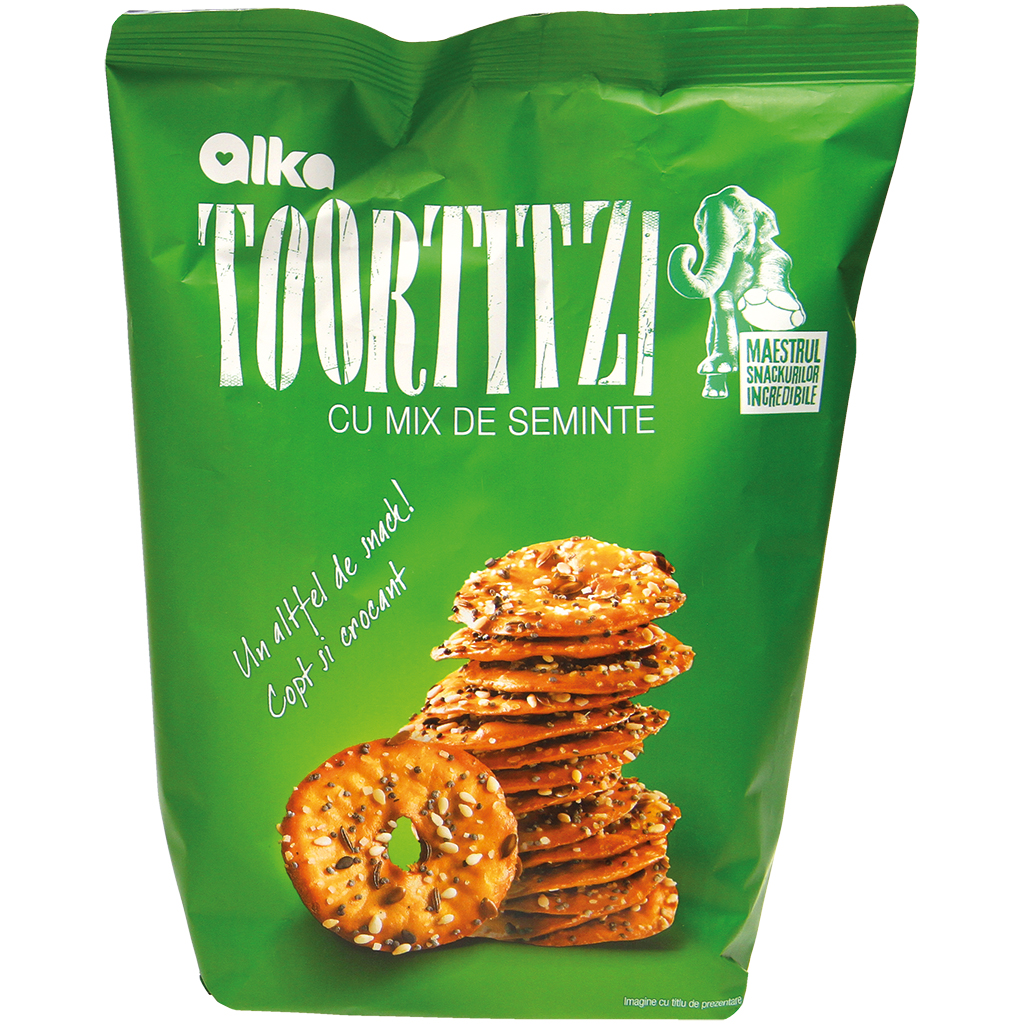 Snackgebak met zaadmix "Toortitzi met mix van zaden"