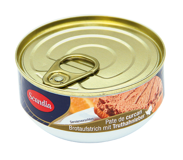 Brotbeleg met kalkoenenlever en kalkoenvlees, met soja-eiwitconcentraat