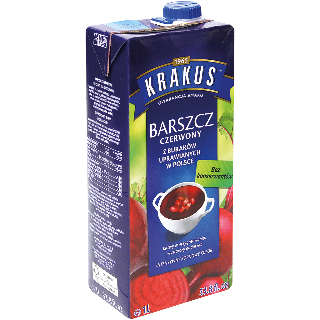 Bieten soep "Barszcz". Gepasteuriseerd.