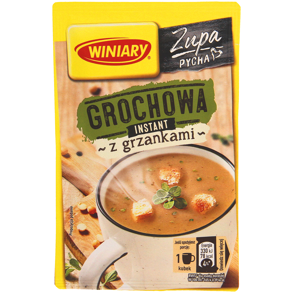 Winiary instant erwtensoep met croutons