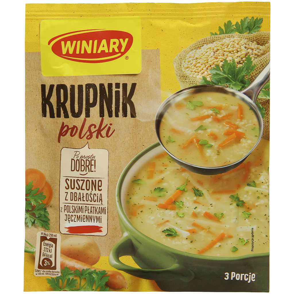 Gortensoep "Krupnik polski" op Poolse wijze