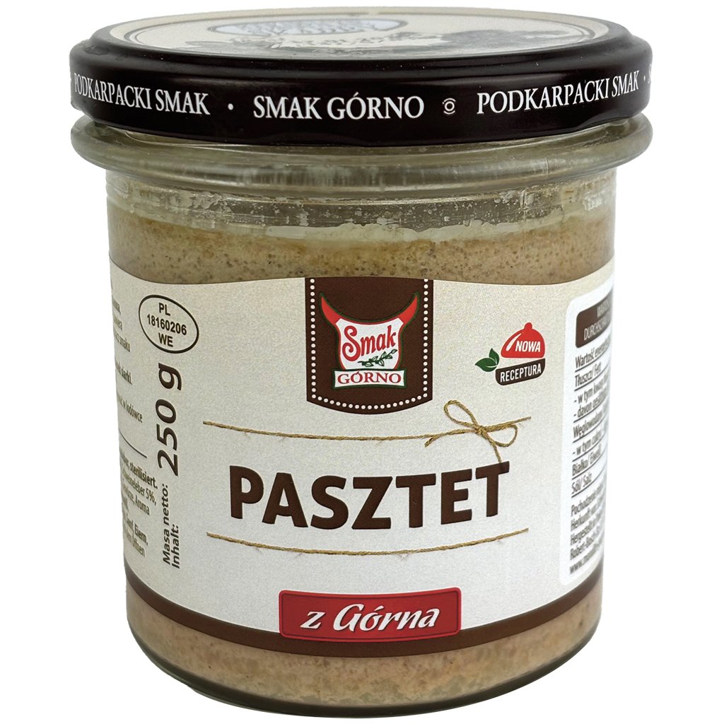 "Pasztet z Gorna" Broodbeleg met varkensvlees en varkenslever, gesteriliseerd.