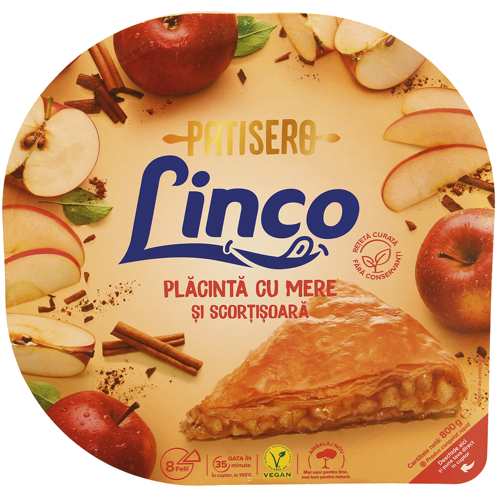 Выпечка из вытяжного теста с яблочной начинкой с корицей, продукт глубокой заморозки