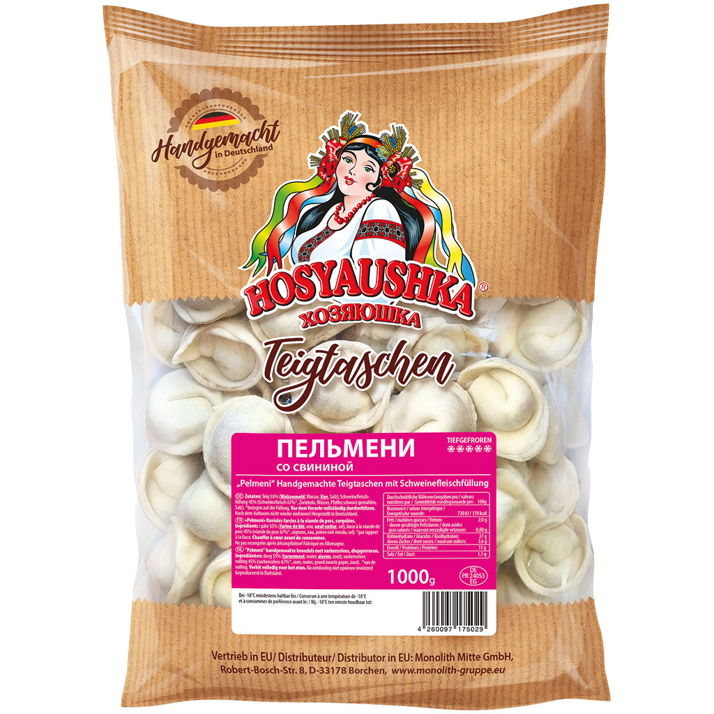 Pelmeni met varkensvlees diepgevroren