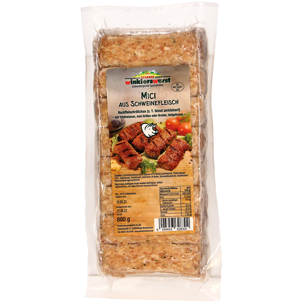 Мичи - румынские колбаски из измелченного мяса свинины, с до