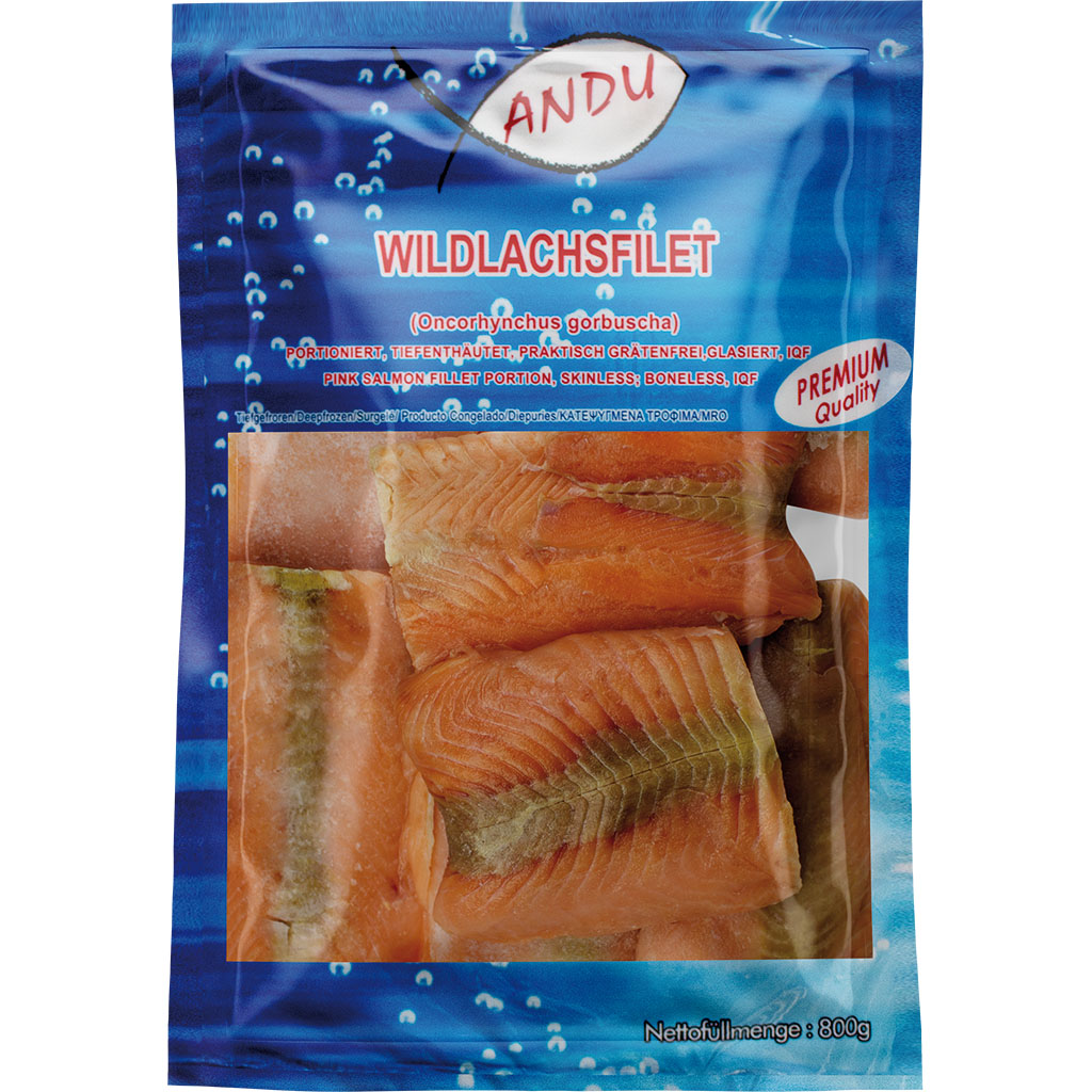 Wilde zalmfilet, portie, diepgevroren