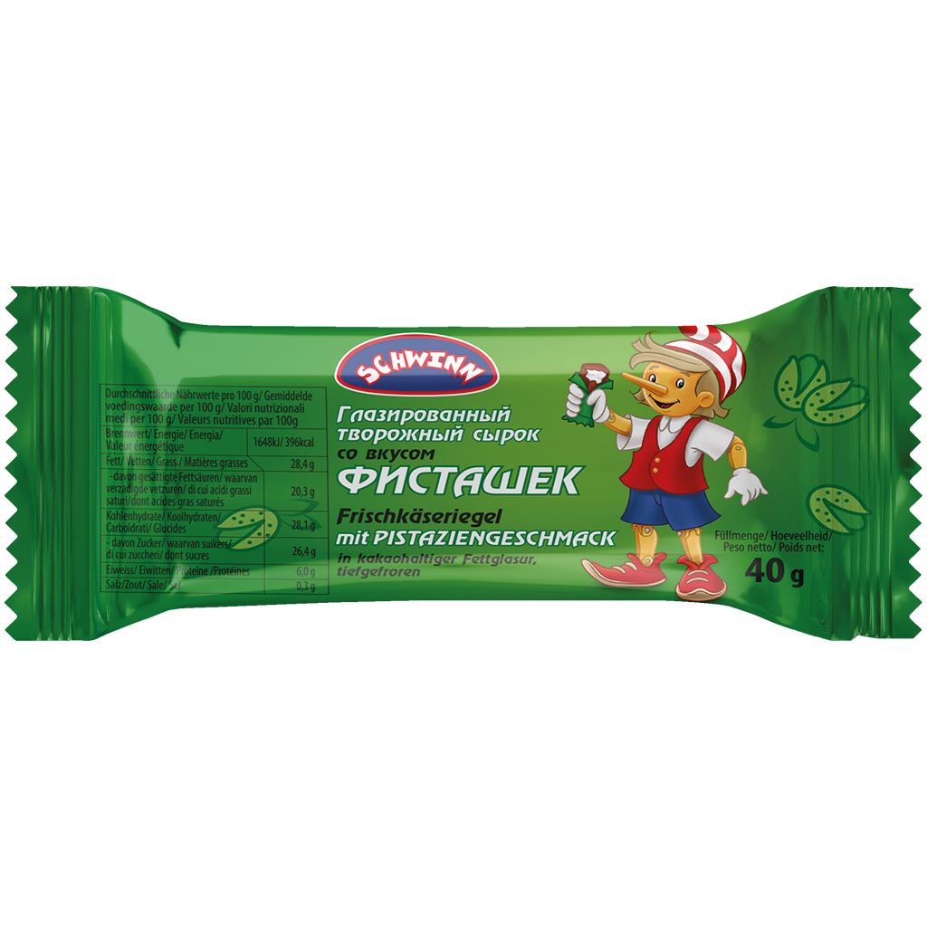 Сырок творожный глазирoванный со вкусом фисташки