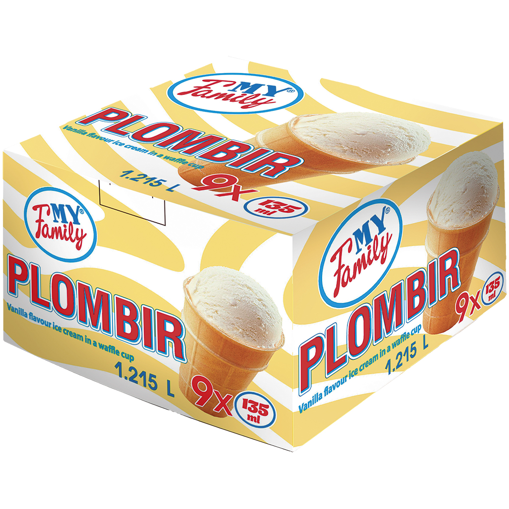 "MOJA SEMJA" IJs met vanillesmaak in een wafelbekertje, 9x 135ml