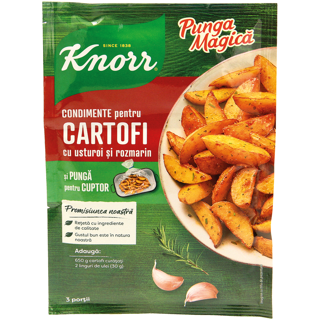 Kruidige bereiding voor gebakken aardappelen met knoflook en rozemarijn