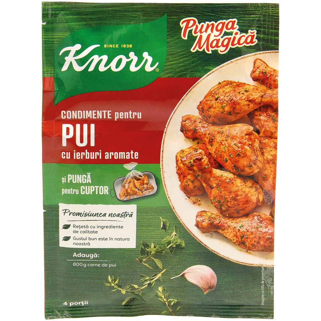 Kruidenproduct met knoflook en tijm voor knapperig gebakken kip. Met braadzak.
