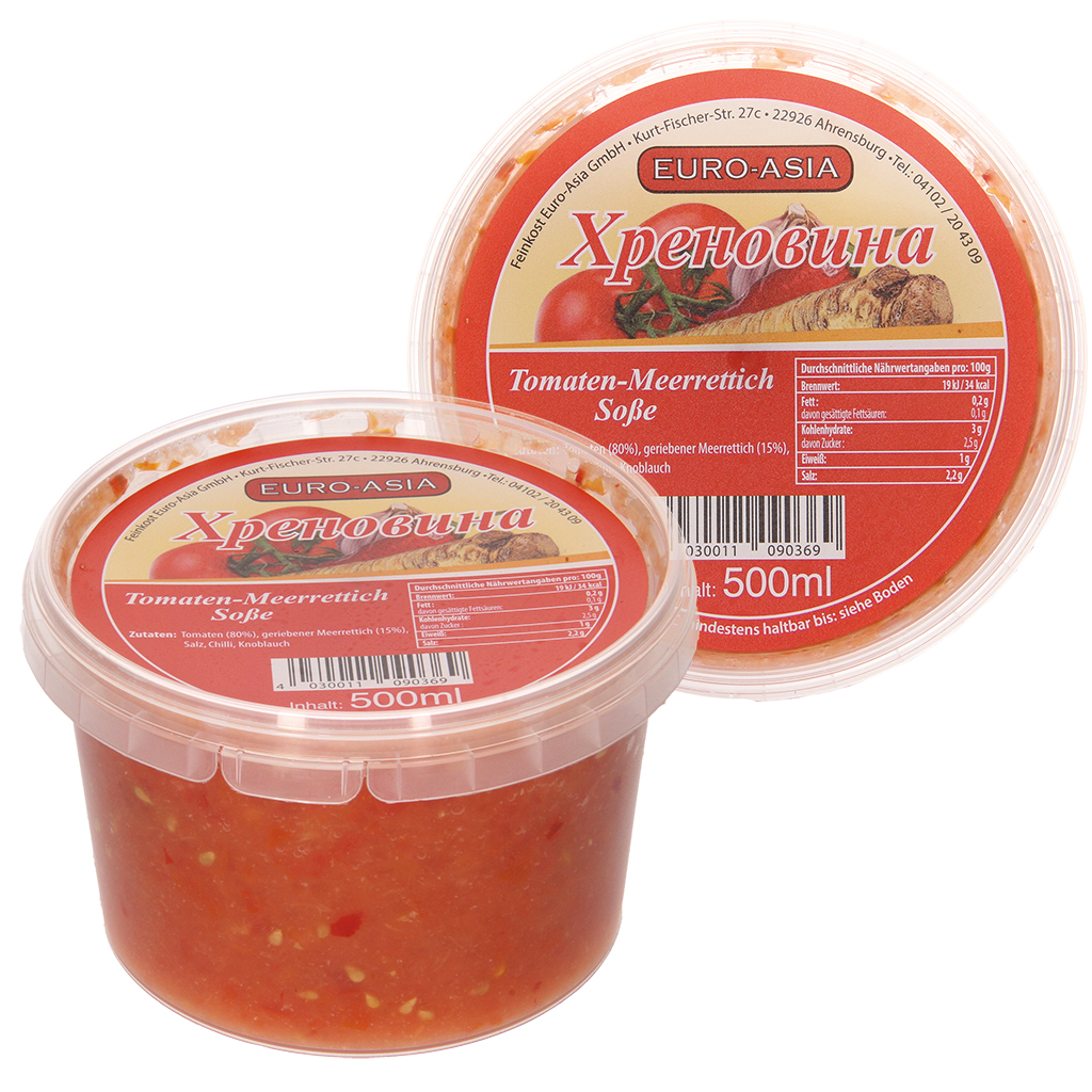 "Euro-Asia" Hrenovina tomaat-mierikswortelsaus 500 ml