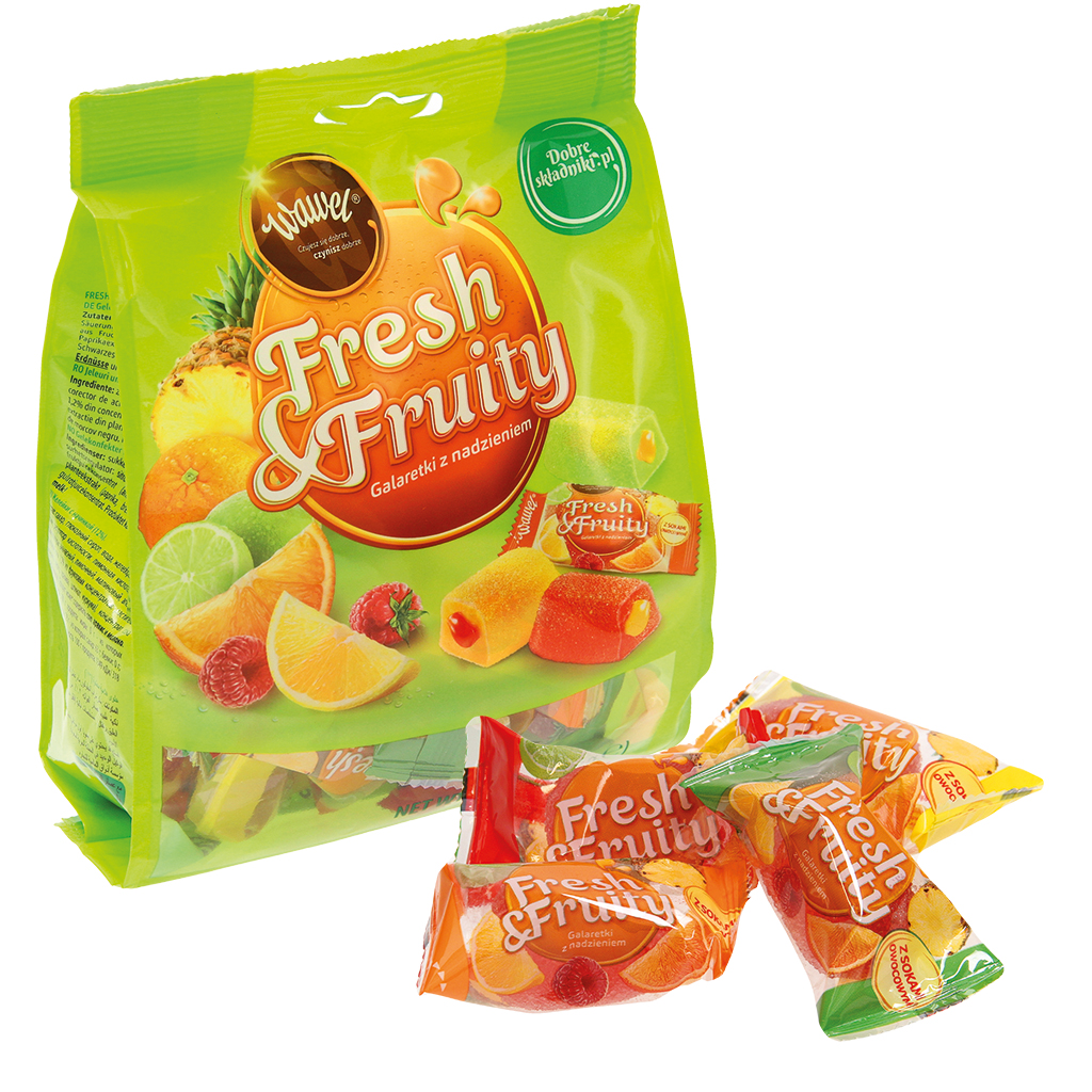Gelei-Bonbons "Vers & Fruitig" met vulling (12%)