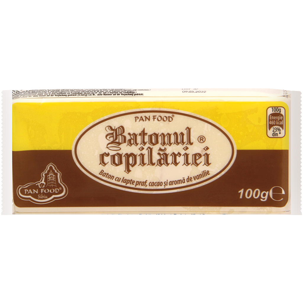 Reep met melkpoeder, cacao en vanille-aroma