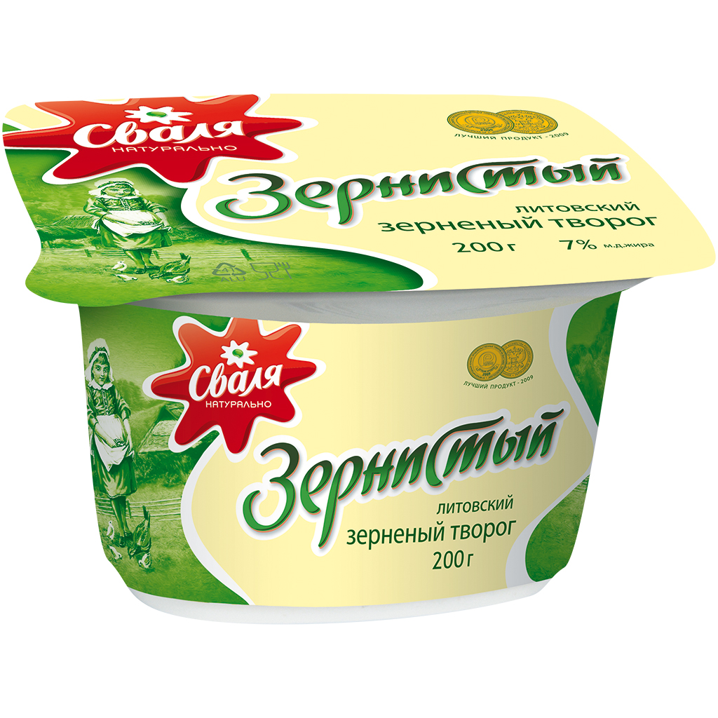 Зерненый творог в сливках