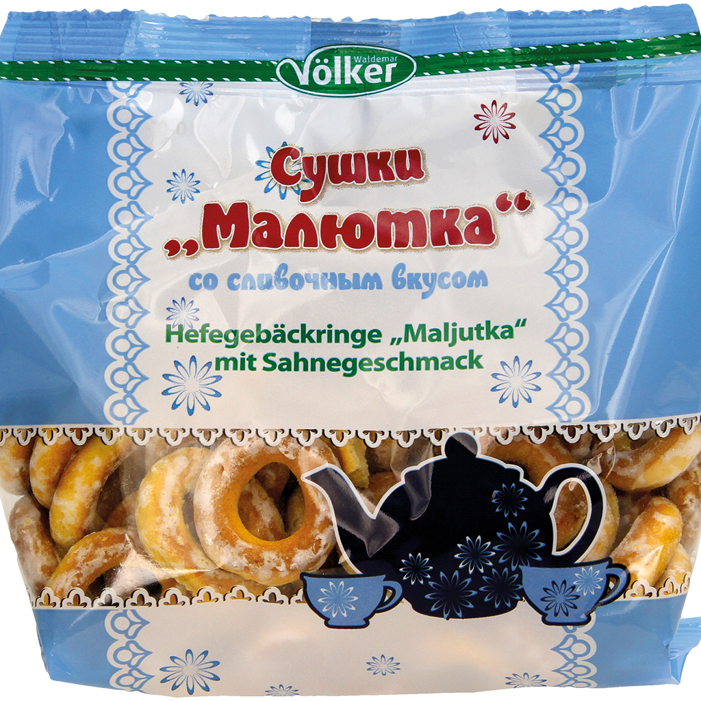Hefebroodringen "Malütka" met roomsmaken en (11%) suikercoating