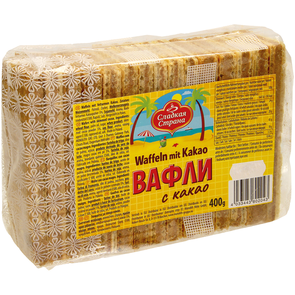Wafels met cacaosmaak